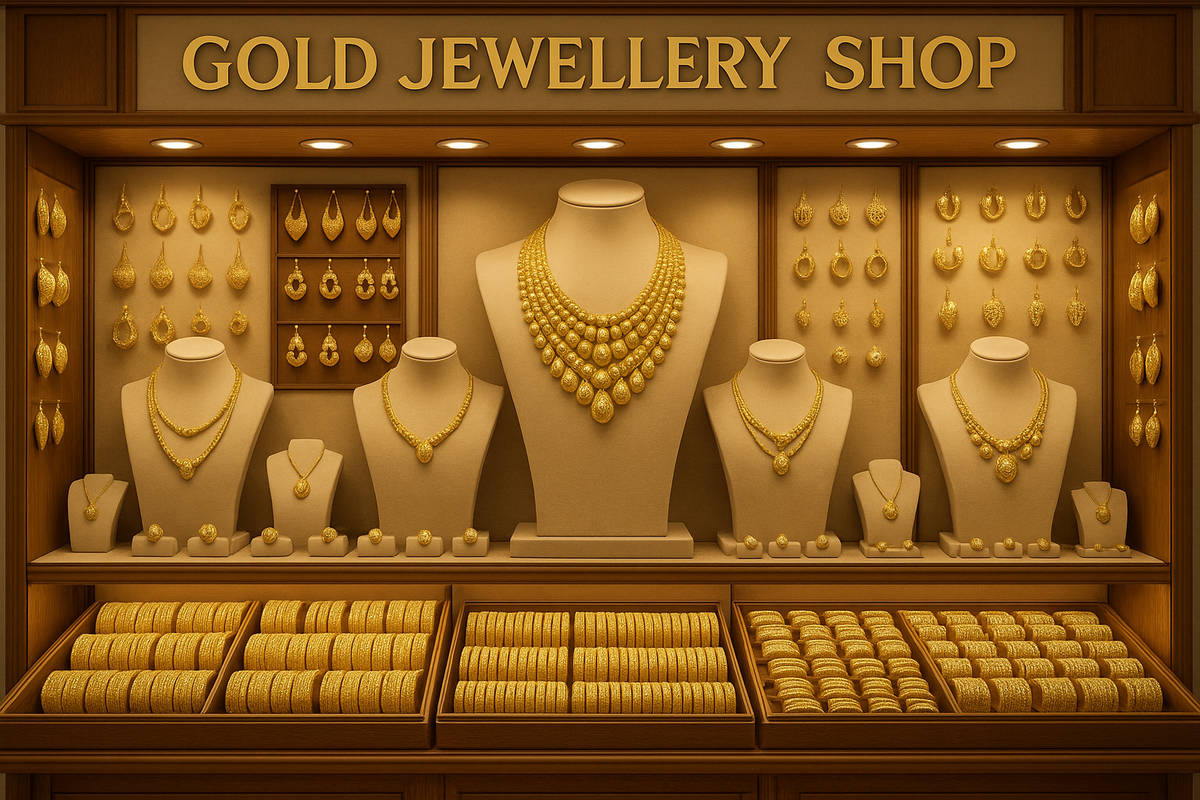 Gorgeous Gold Fashionable Jewellery Shop in Lahore