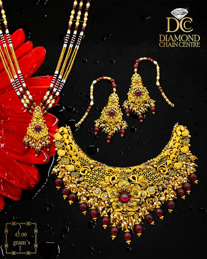 Gold Mala Necklace Design