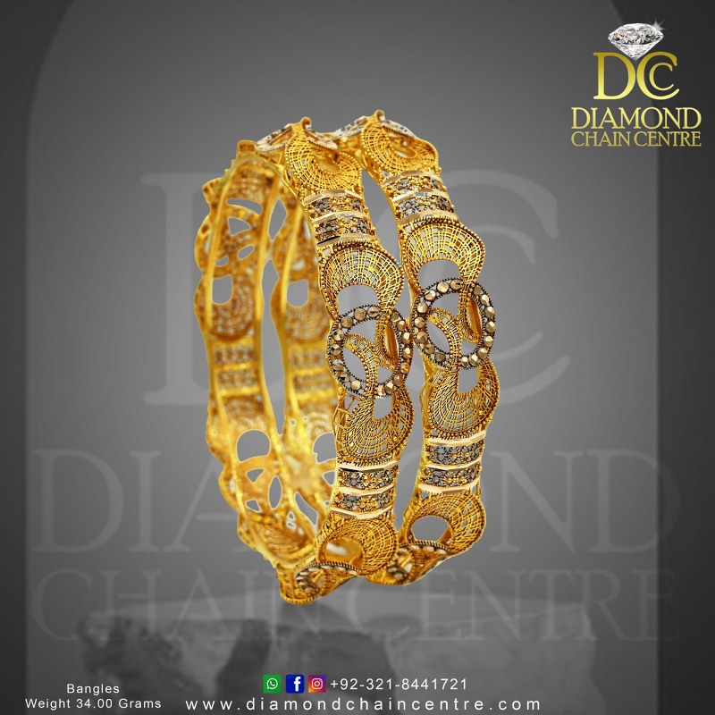 Simple Gold Bangles Design