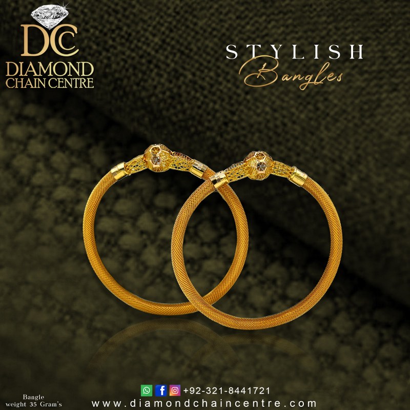 Plain Gold Bangles Design