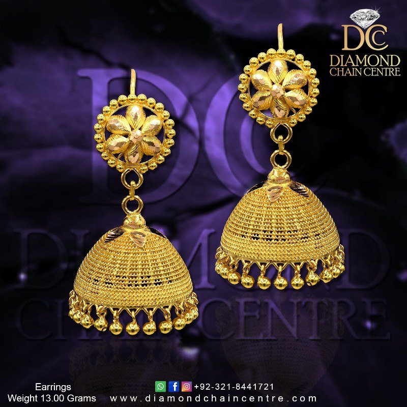 Indian Gold Earring Design