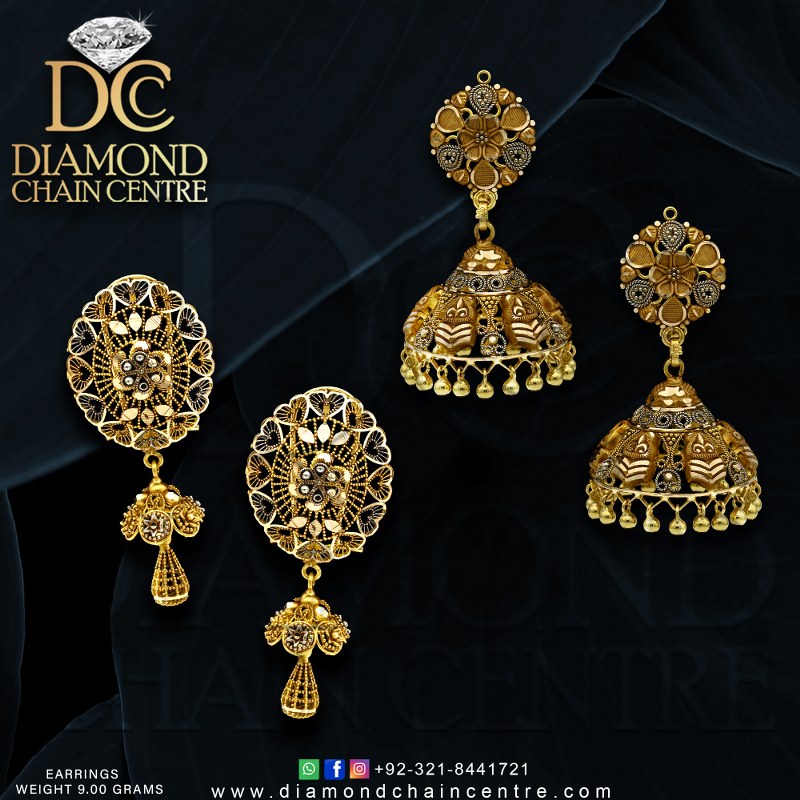 Gold Bridal Earring Design