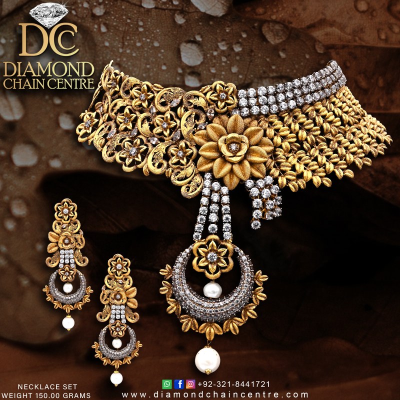 Wedding Gold Necklace Design