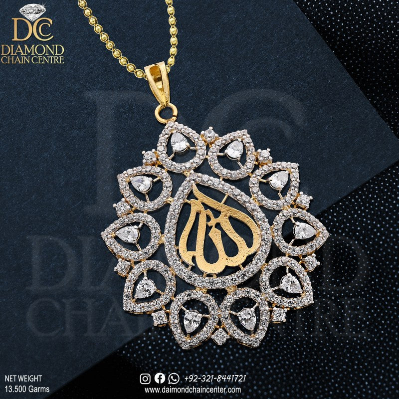 Allah Name Gold Pendant Design