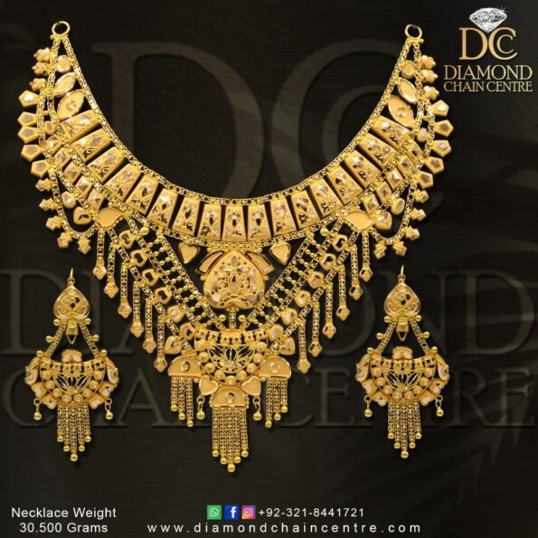 Gold Necklace Design 014