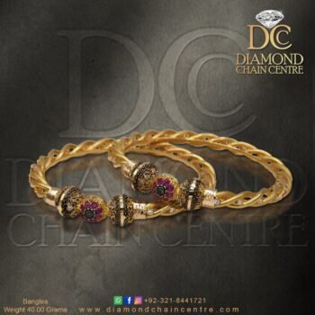 Gold Bangles Design BA 054