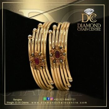 Gold Bangles Design BA 057