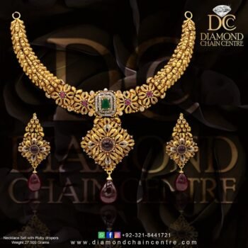Gold Necklace Design NL 020